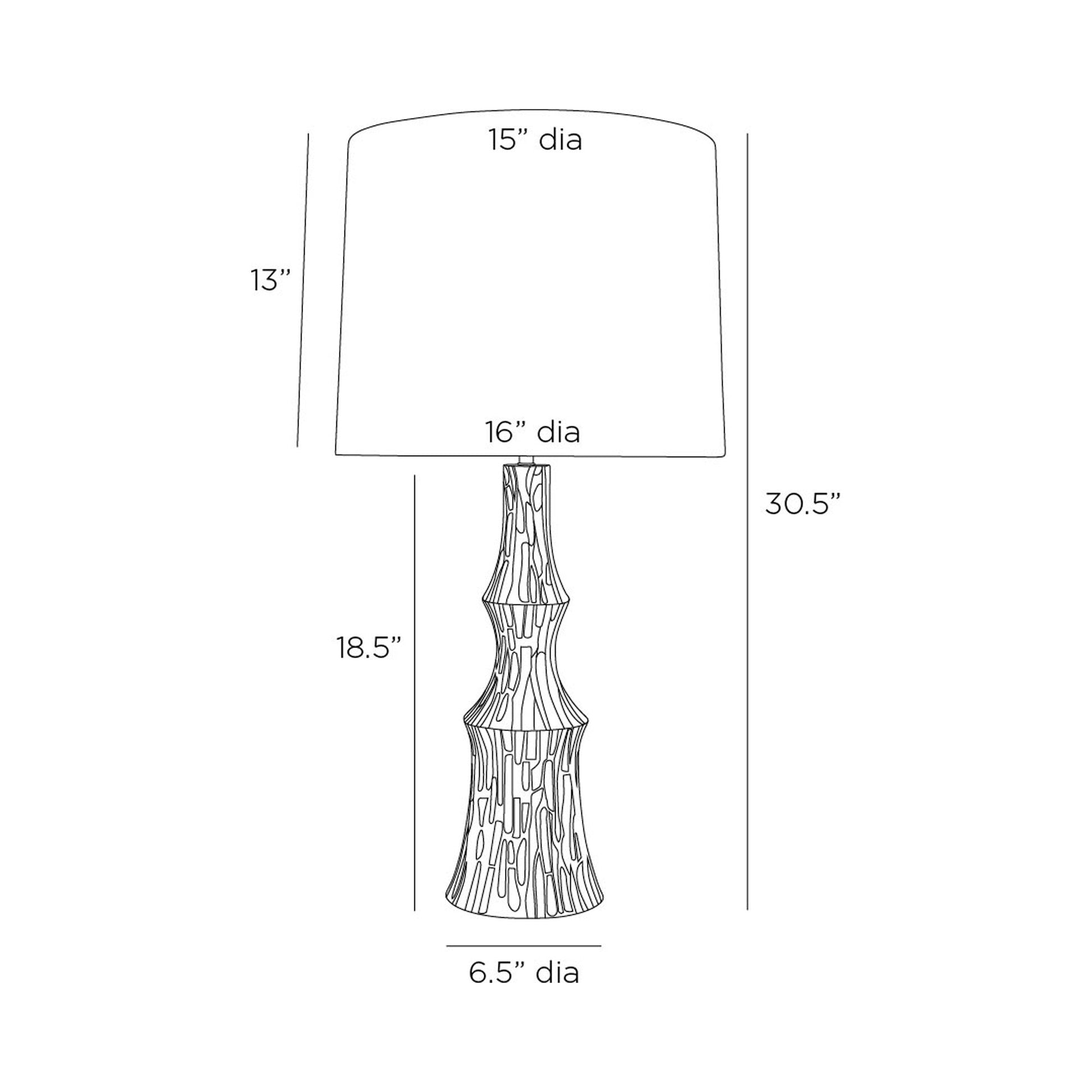 Grainger Table Lamp - line drawing.