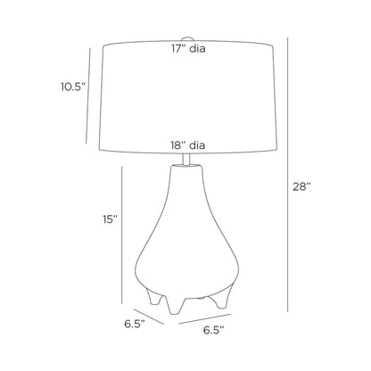 Granada Table Lamp - line drawing.
