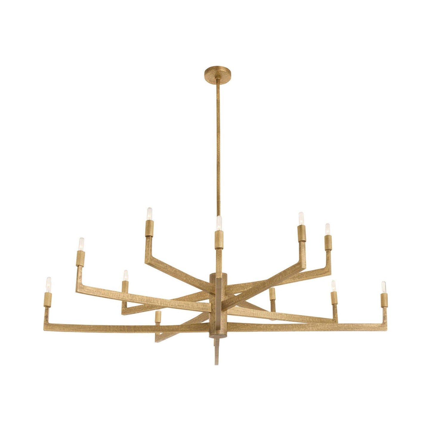 Griff Chandelier in Antique Brass (12-Light).