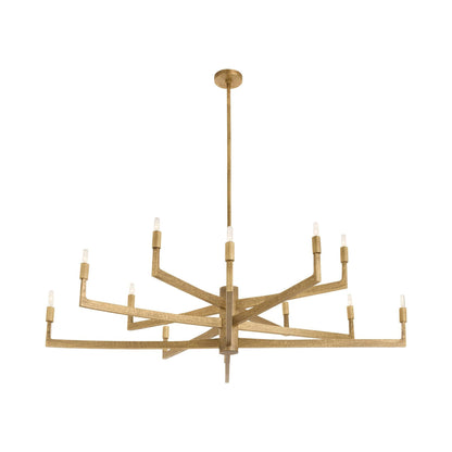 Griff Chandelier in Antique Brass (12-Light).