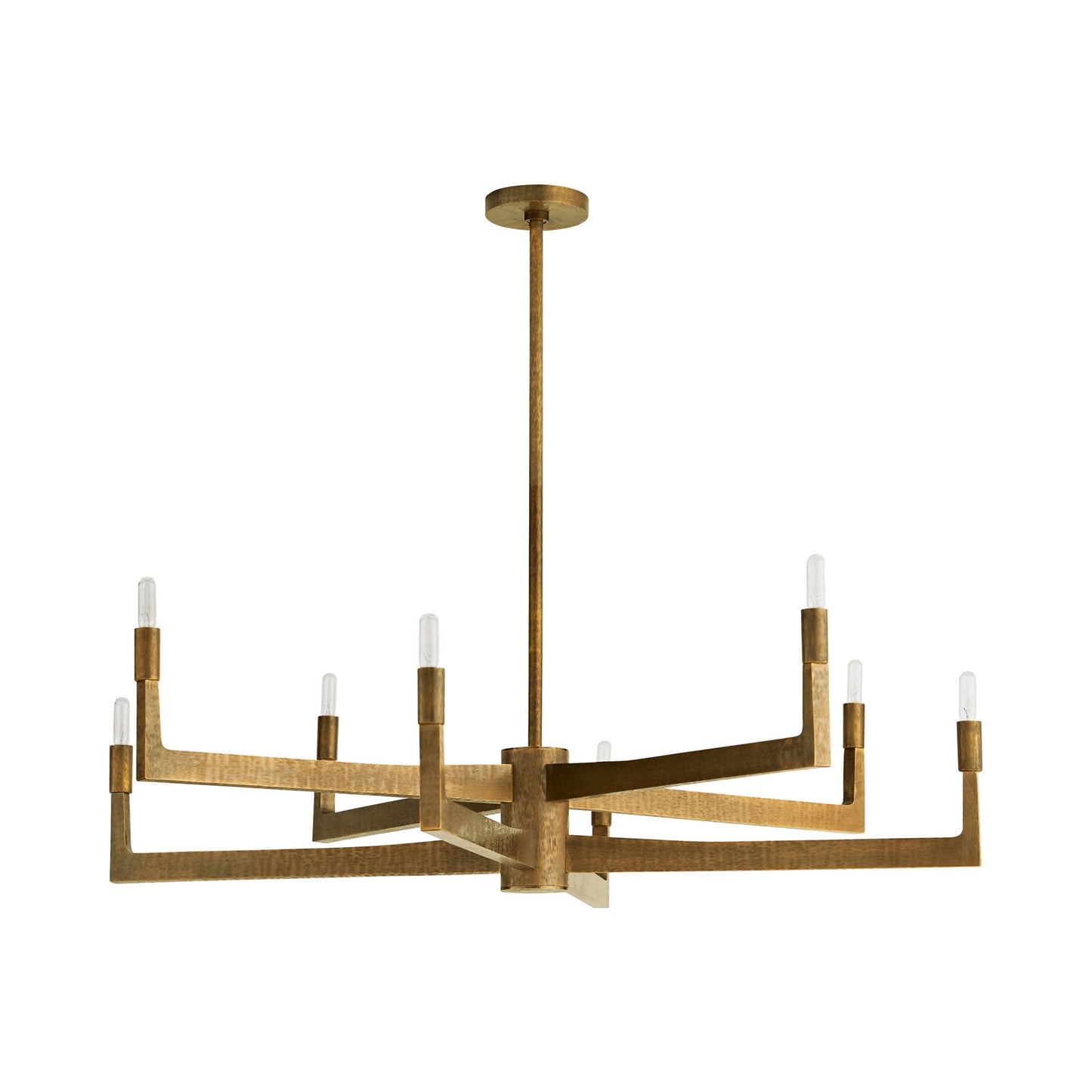 Griff Chandelier in Antique Brass (8-Light).
