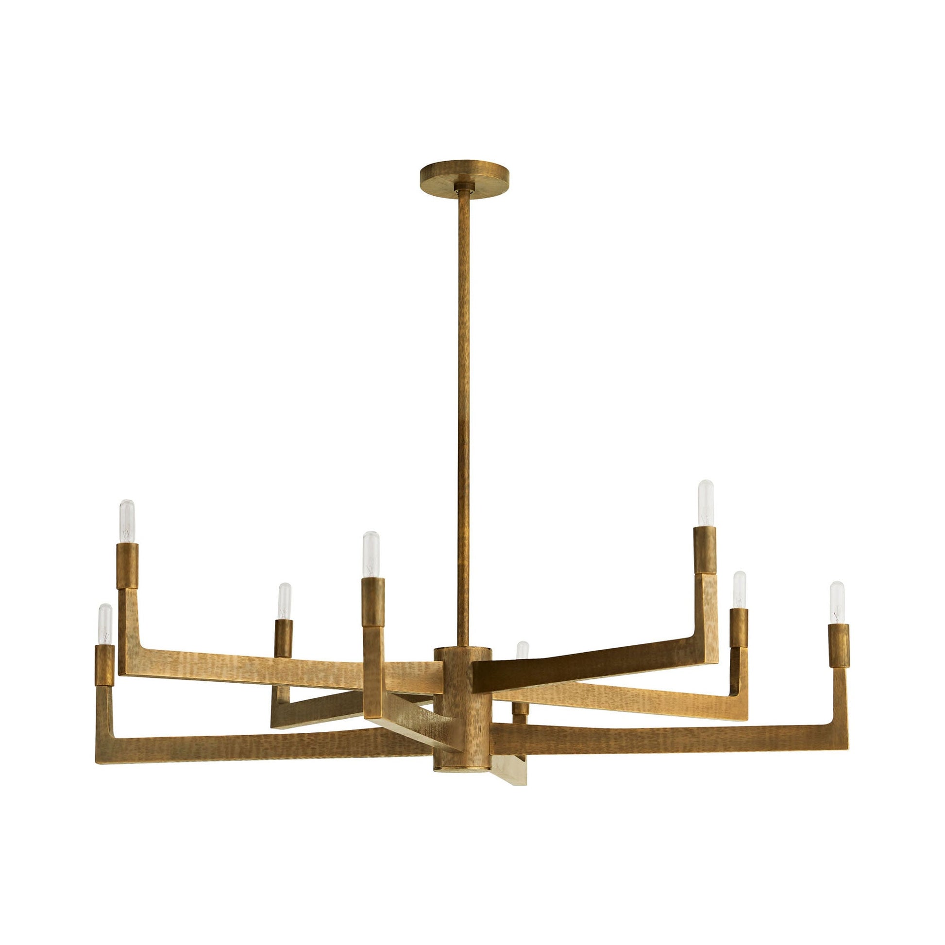 Griff Chandelier in Antique Brass (8-Light).