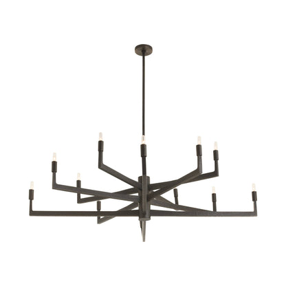 Griff Chandelier in English Bronze (12-Light).