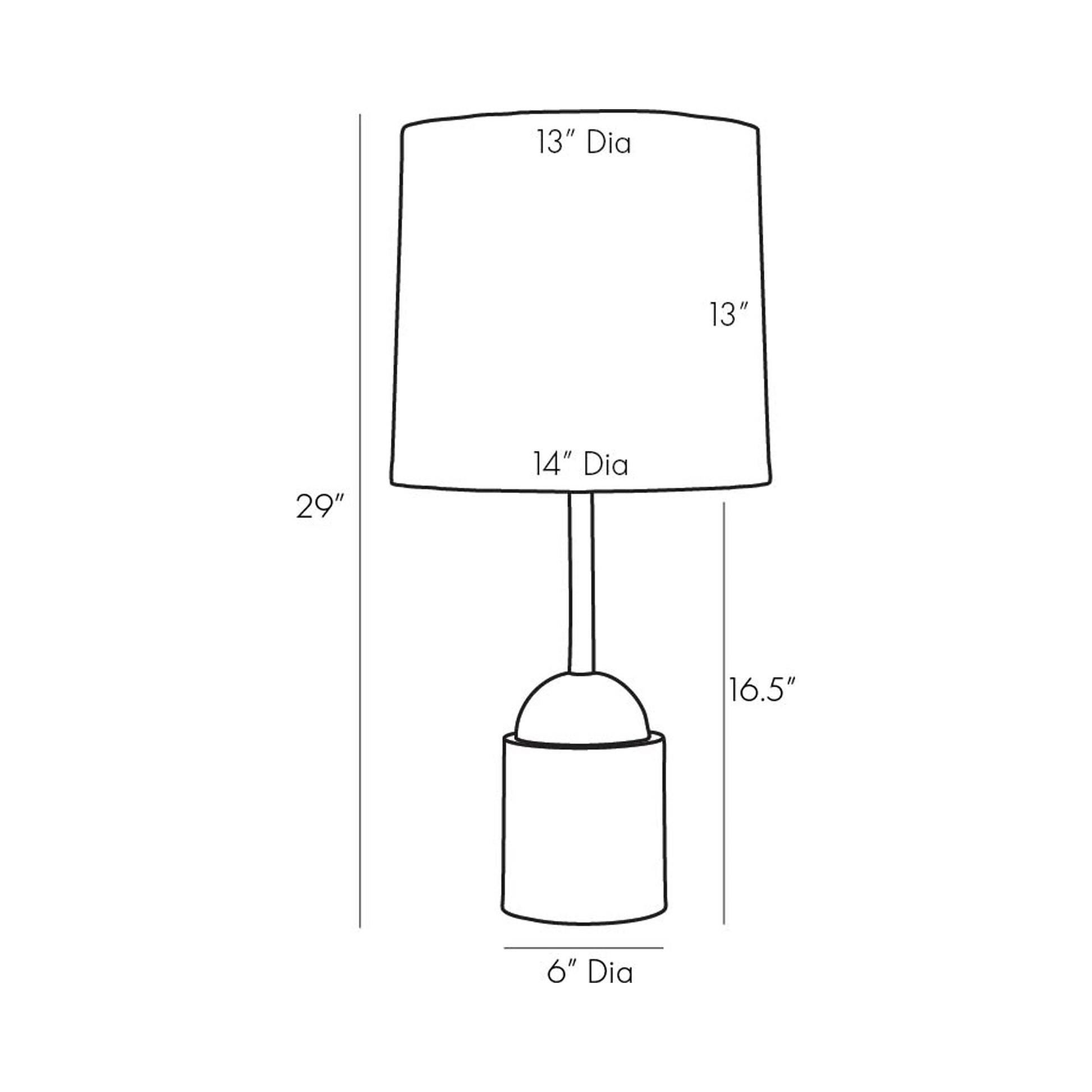 Grove Table Lamp - line drawing.