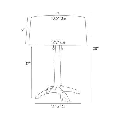 Haggard Table Lamp - line drawing.