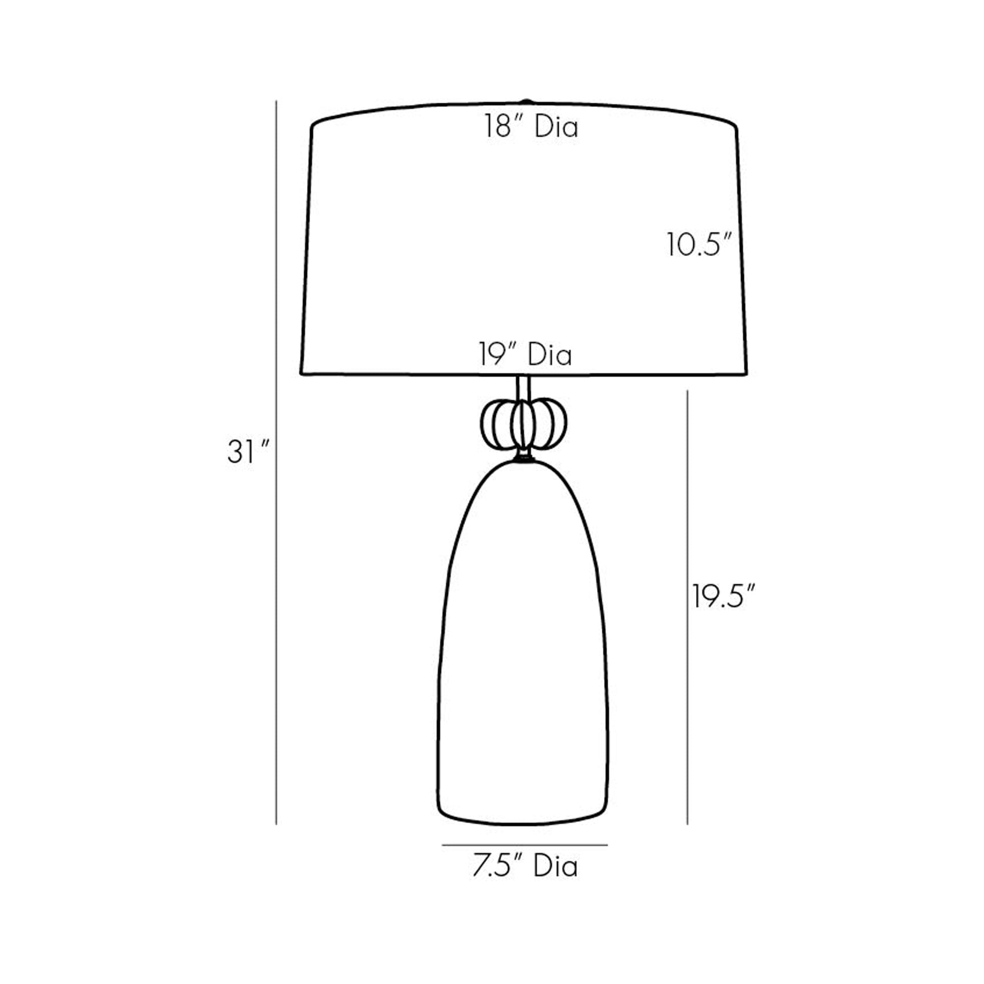 Haley Table Lamp - line drawing.