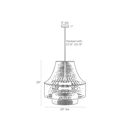 Hannie Chandelier - line drawing.