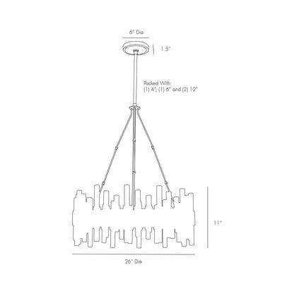 Haskell Chandelier - line drawing.
