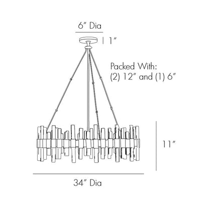 Haskell Chandelier - line drawing.