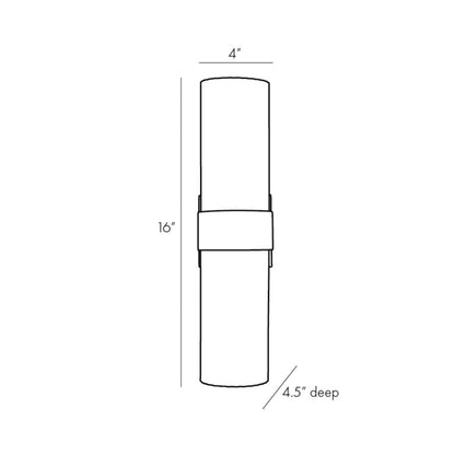 Hazel Wall Light - line drawing.