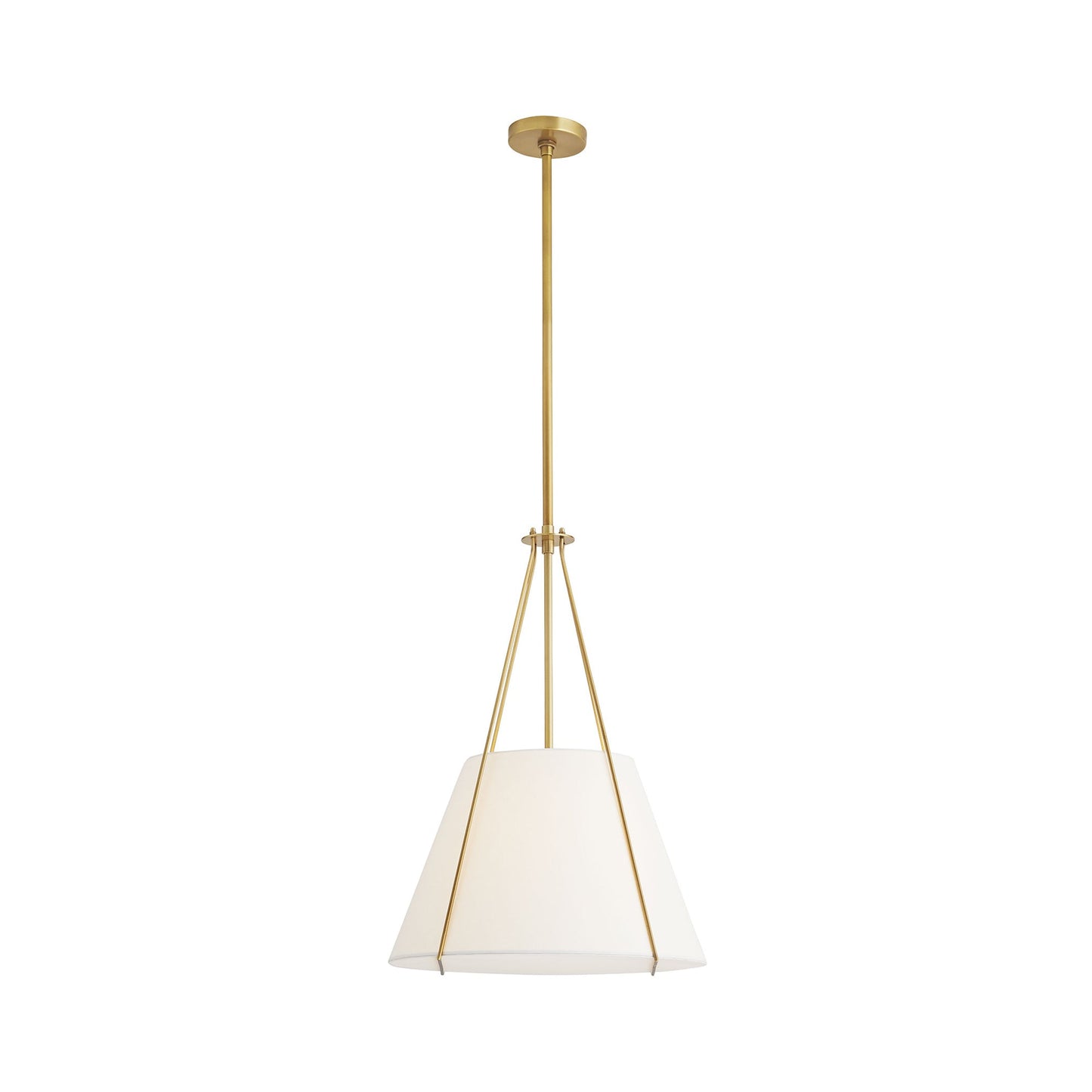 Heloise Pendant Light in Antique Brass.