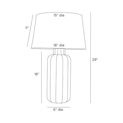 Henrietta Table Lamp - line drawing.