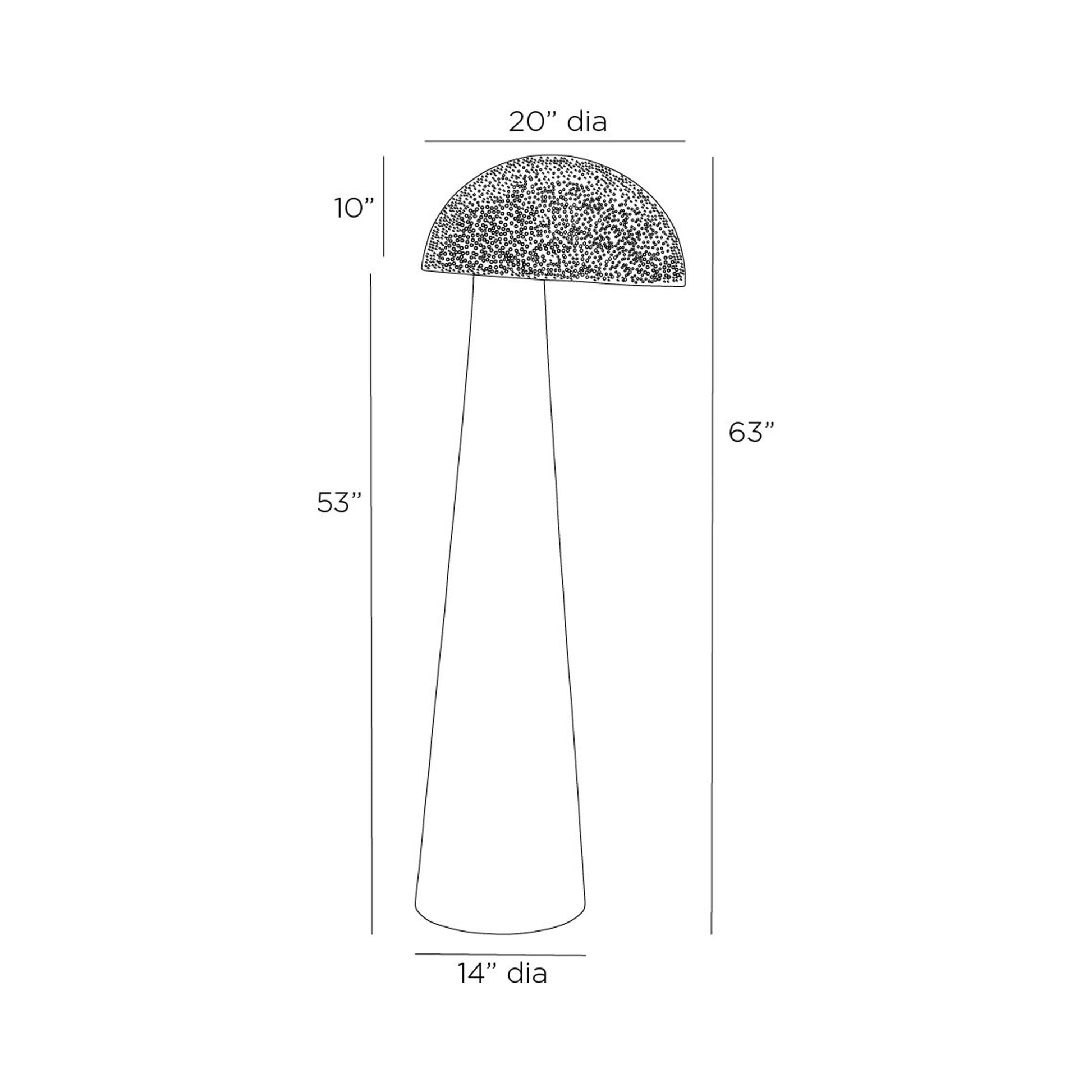 Hoffman Floor Lamp - line drawing.
