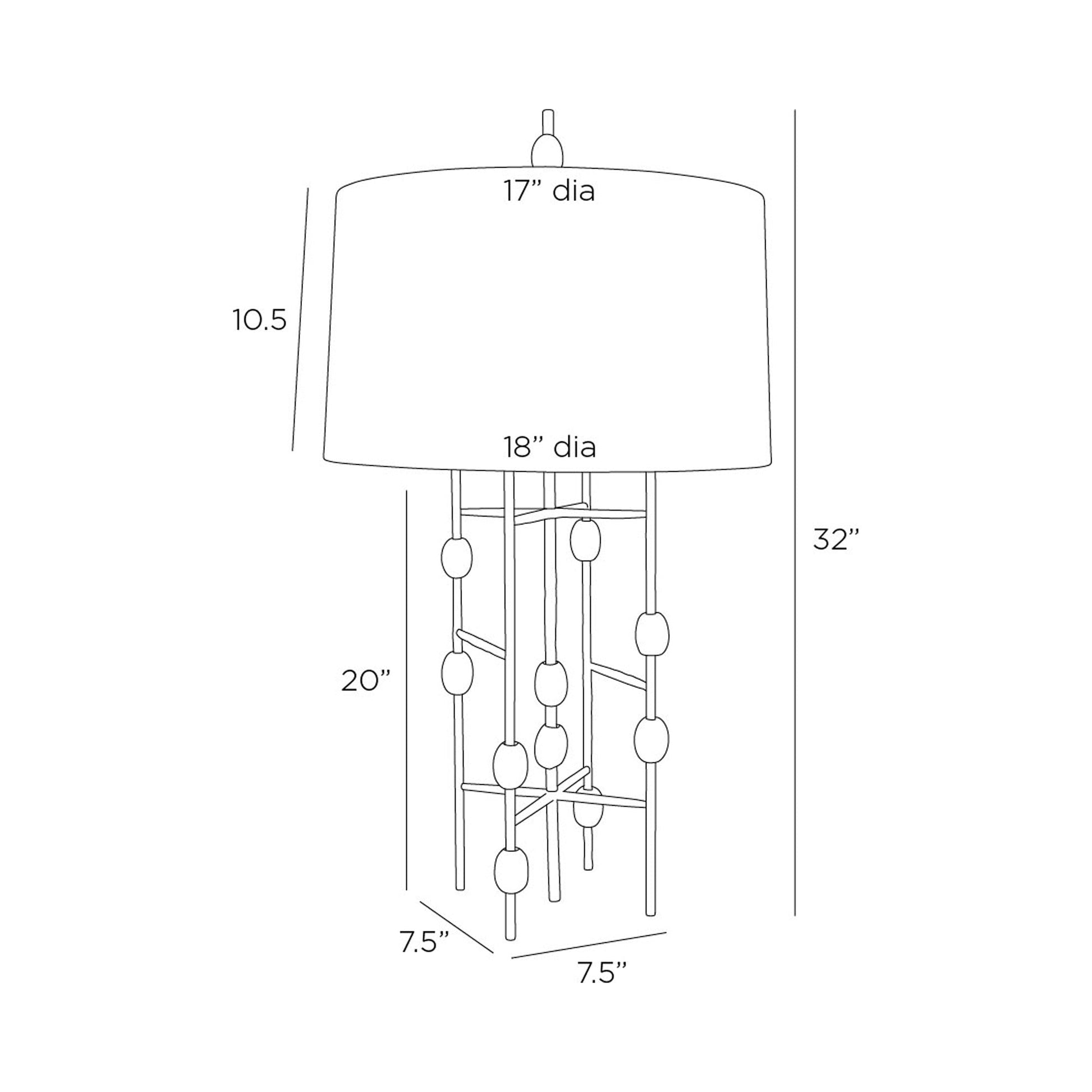 Howes Table Lamp - line drawing.