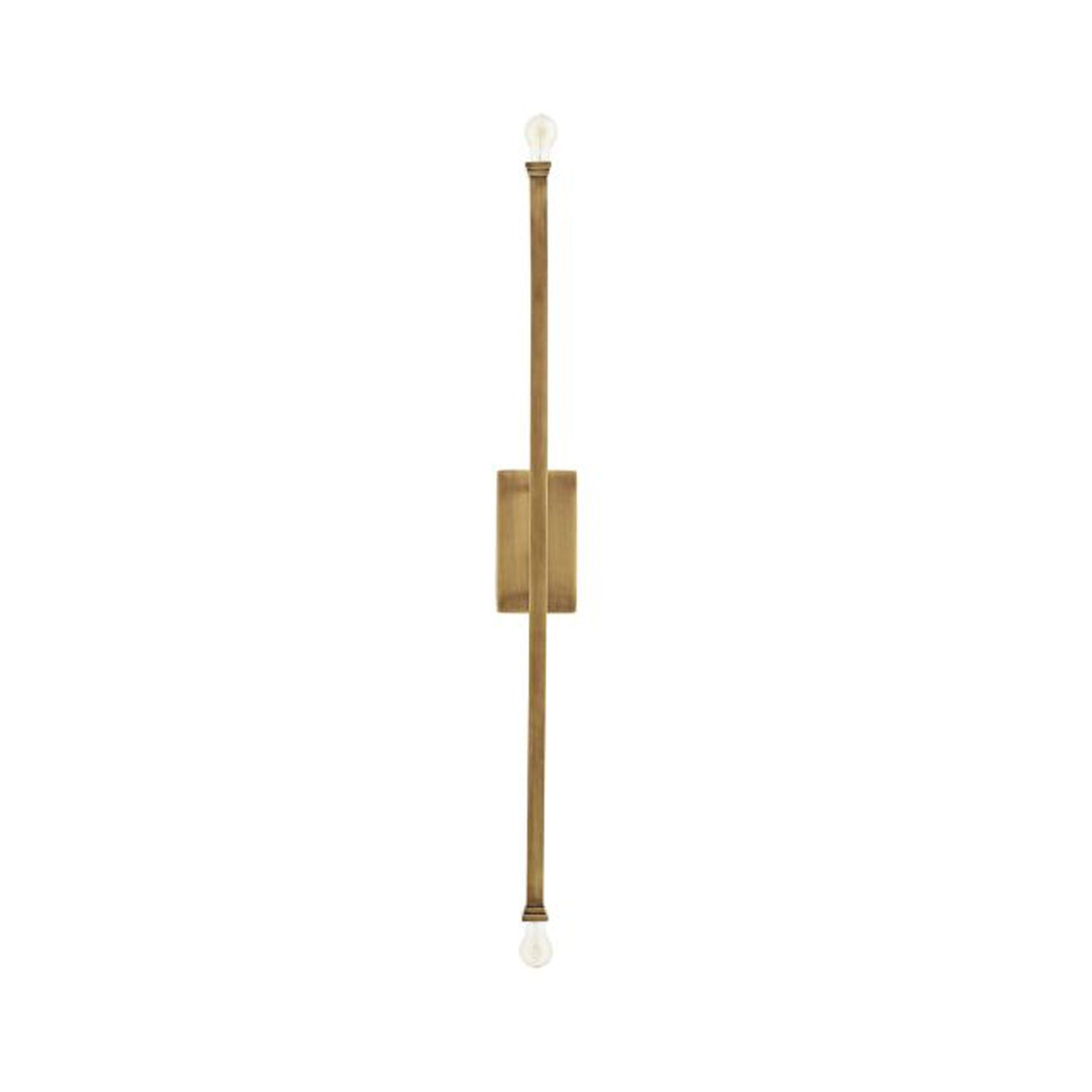 Hutu Wall Light in Antique Brass.