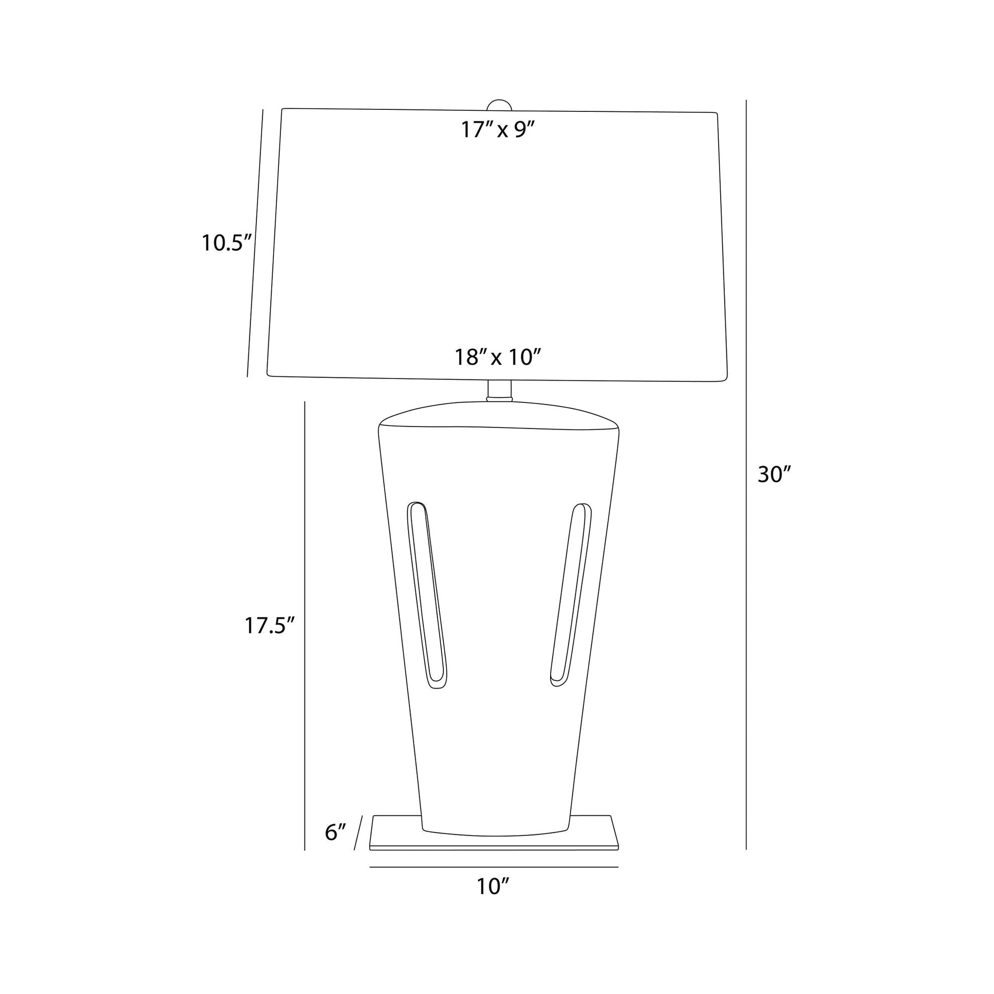 Iceland Table Lamp - line drawing.