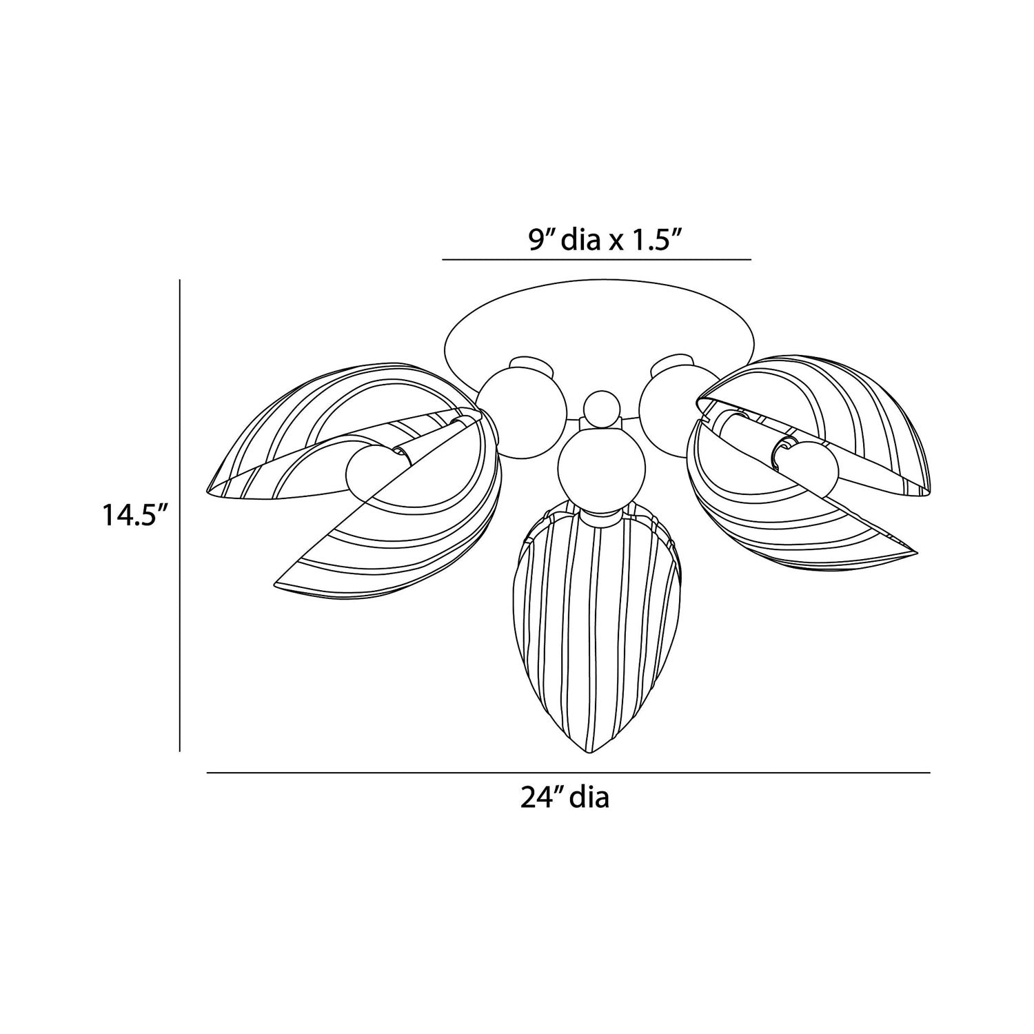 Inessa Semi Flush Mount Ceiling Light.