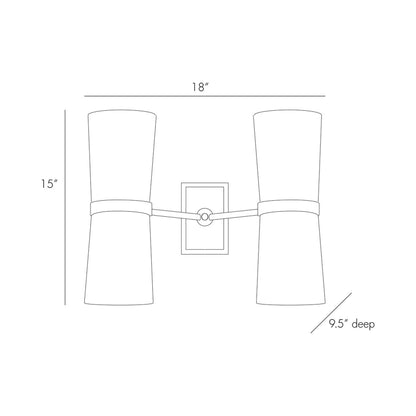 Inwood Wall Light - line drawing.