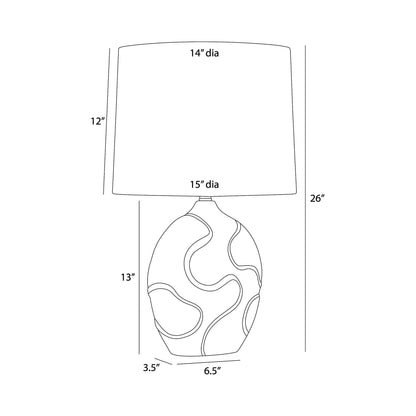 Ismay Table Lamp - line drawing.