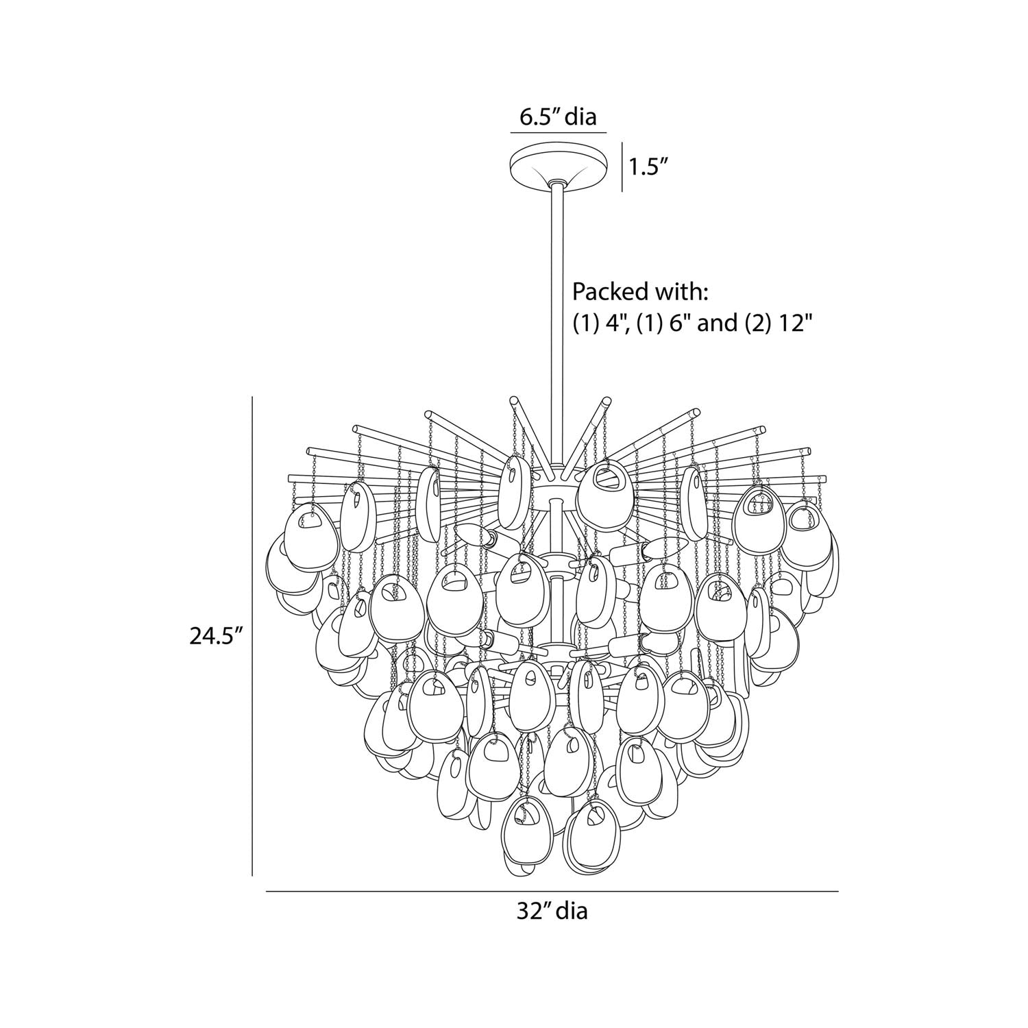 Jacqueline Chandelier - line drawing.