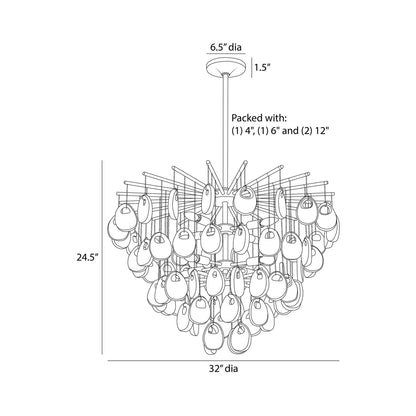 Jacqueline Chandelier - line drawing.