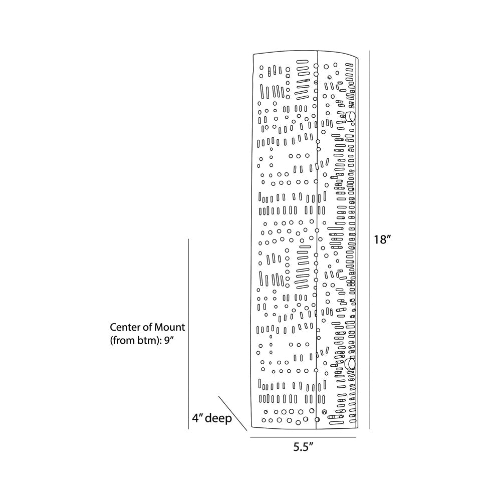 Jarrett Wall Light - line drawing.