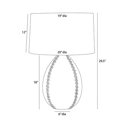 Jaxx Table Lamp - line drawing.