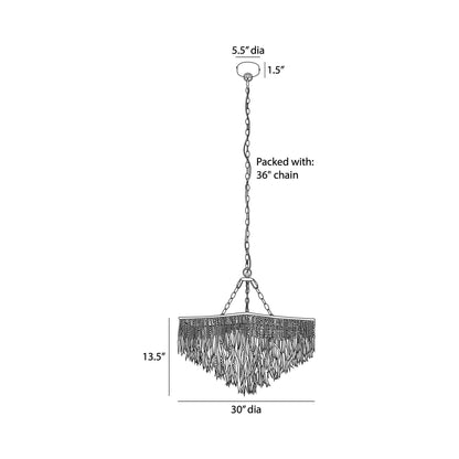 Josephine Chandelier - line drawing.