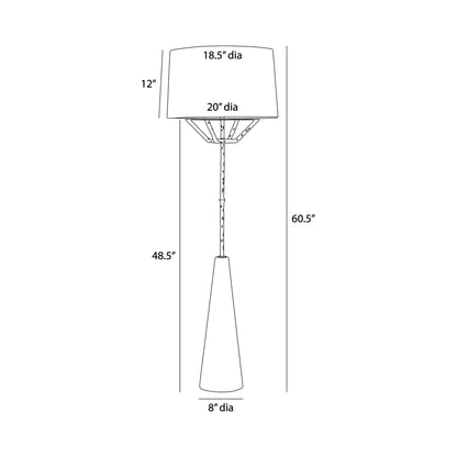 Juneau Floor Lamp - line drawing.