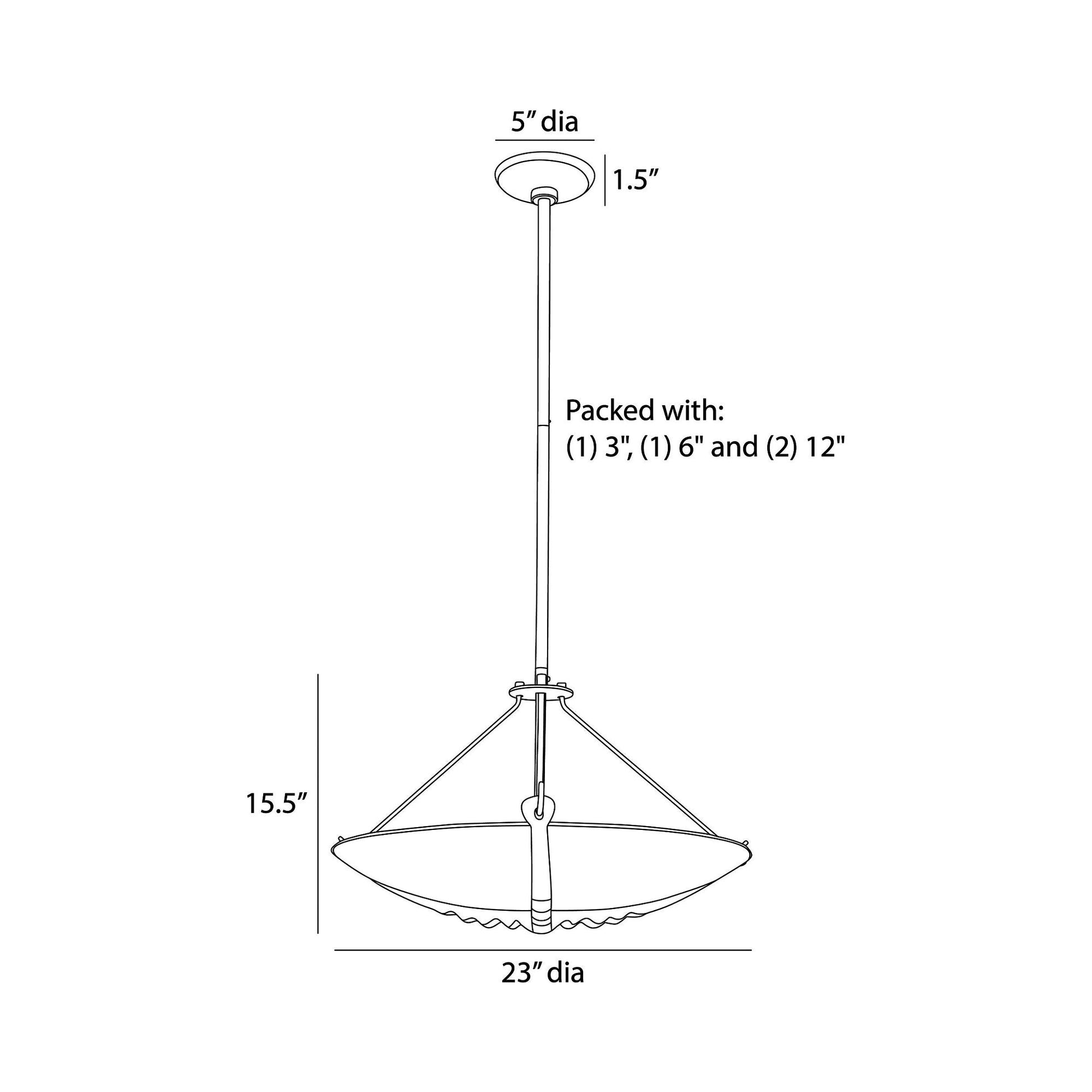 Karlsen Semi Flush Mount Ceiling Light - line drawing.