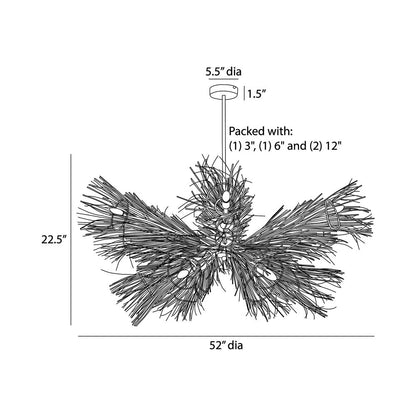 Kauai Chandelier - line drawing.