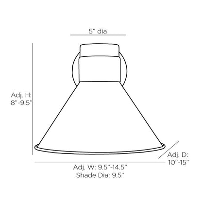 Lane Wall Light - line drawing.