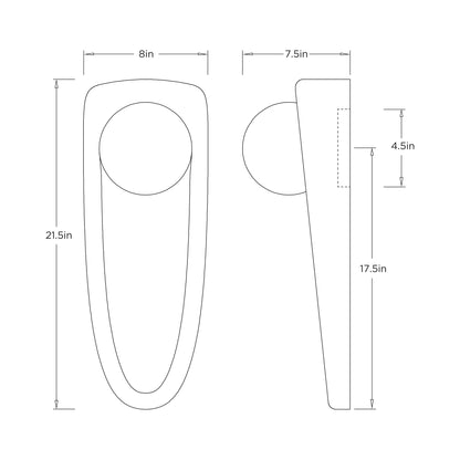 Laredo Wall Light - line drawing.