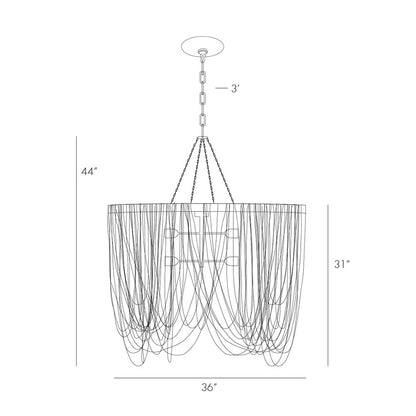 Layla Pendant Light - line drawing.