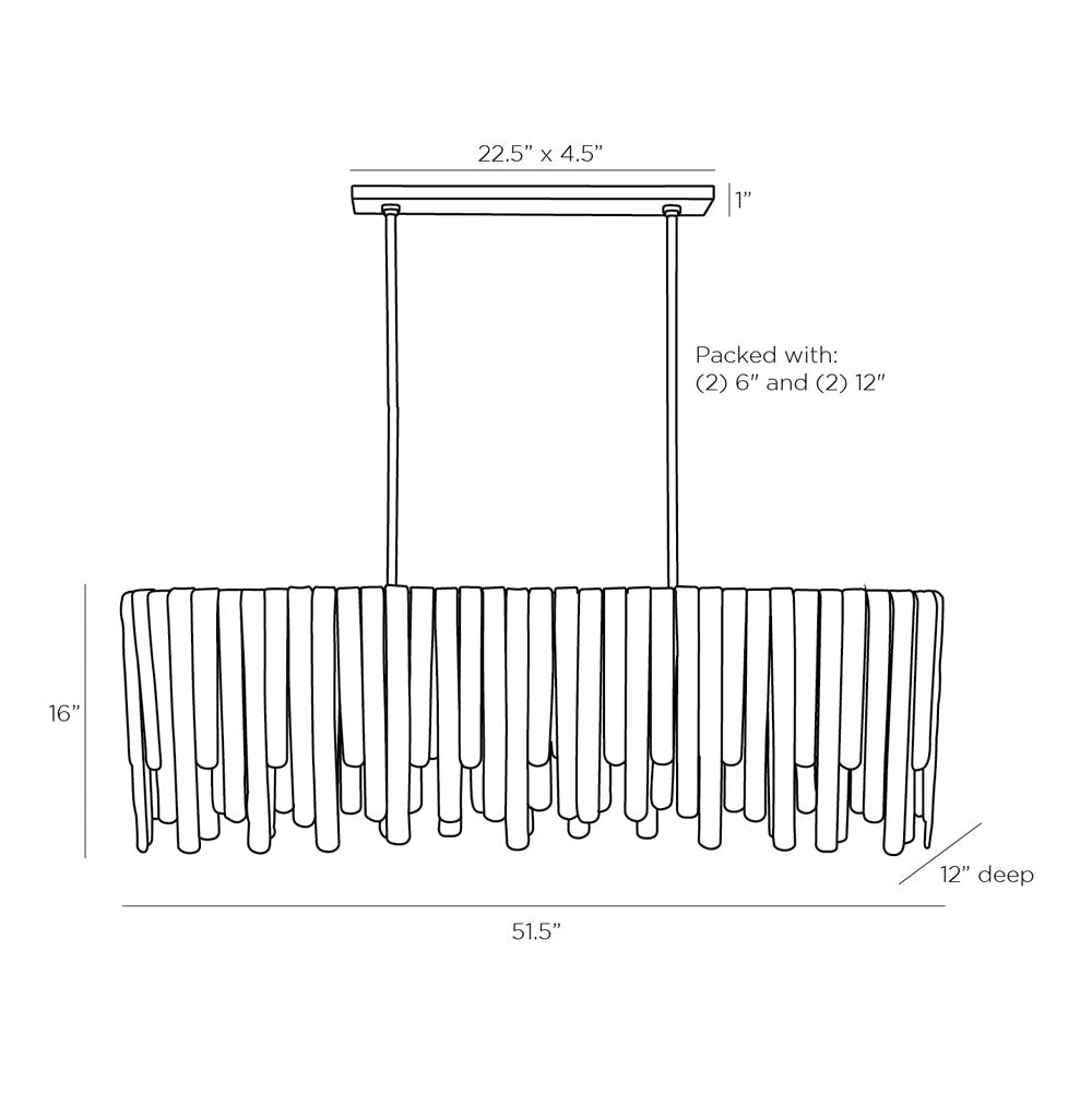 Leighton Chandelier - line drawing.