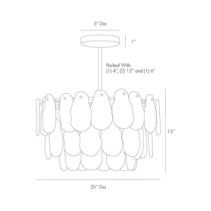 Leon Chandelier - line drawing.