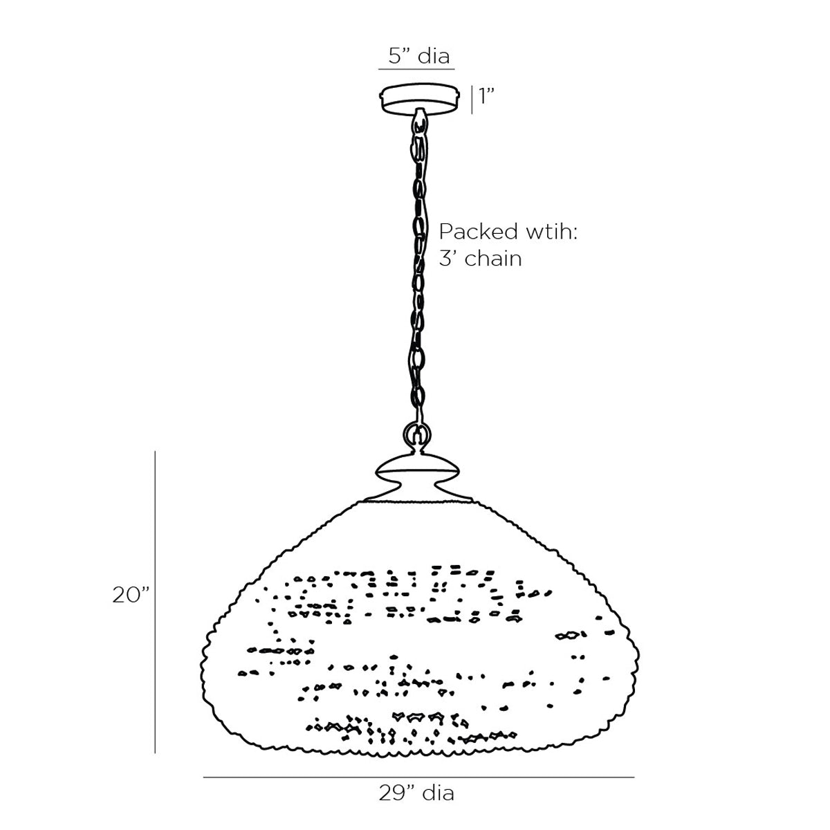 Lilo Chandelier - line drawing.