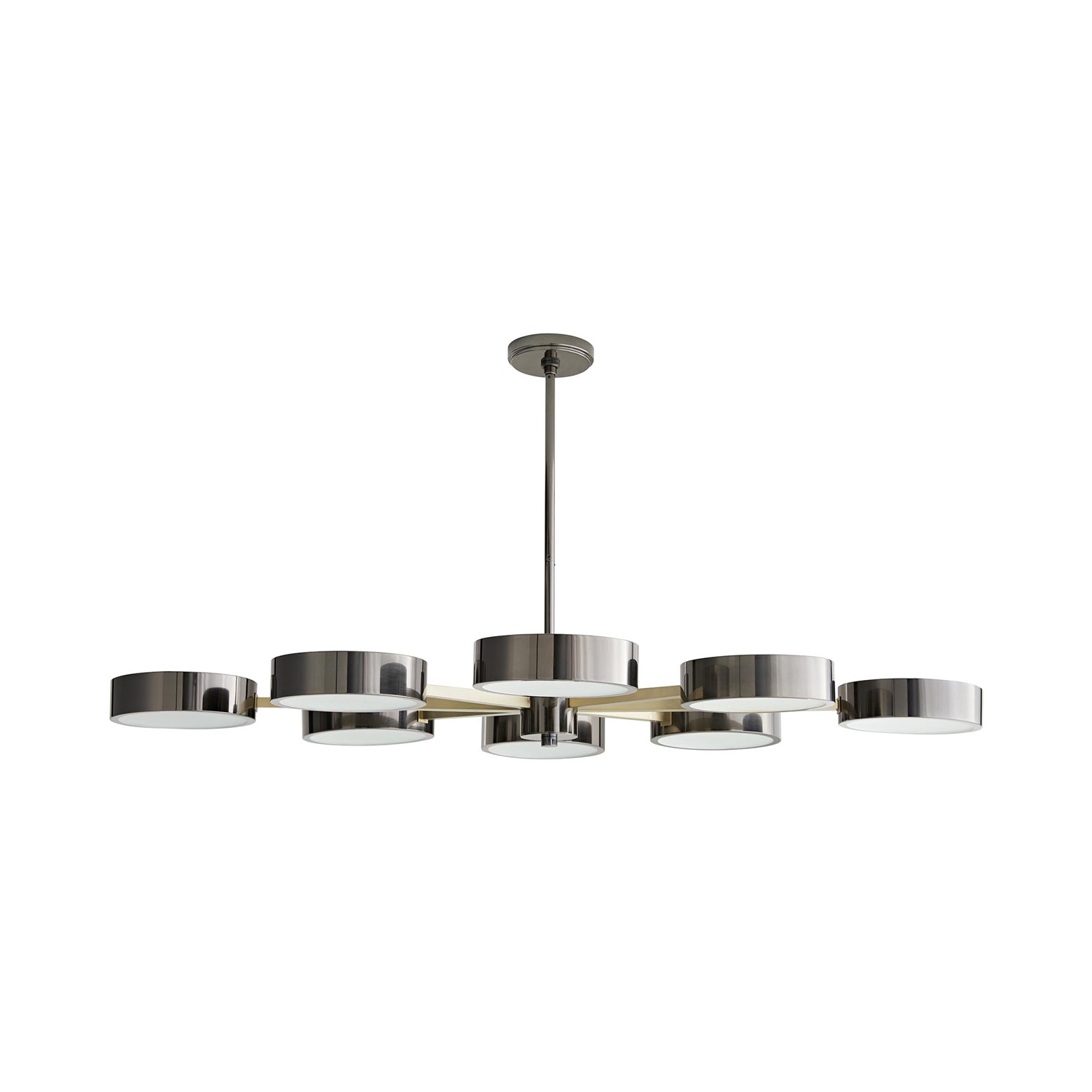 Linus Starburst Chandelier in Black Nickel.