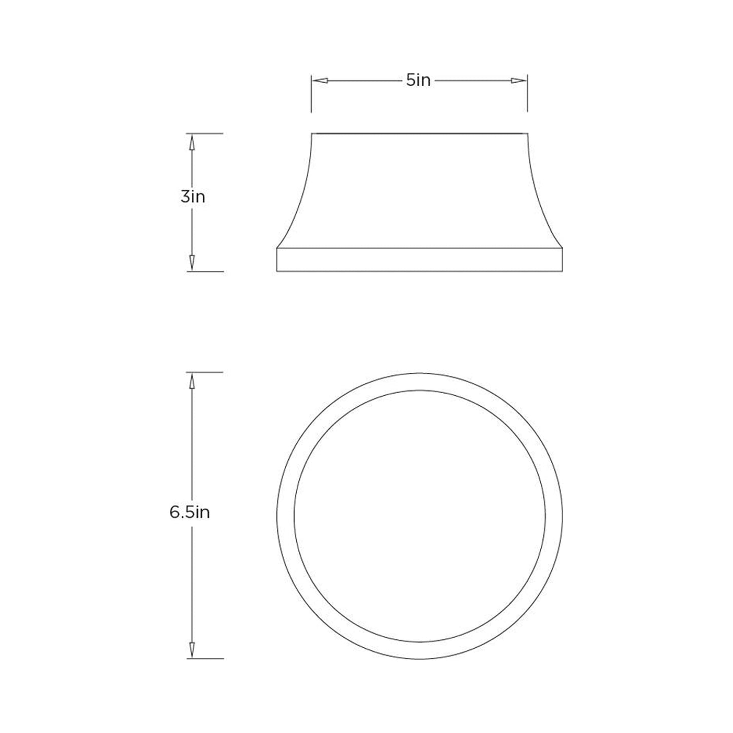 Louisa LED Ceiling / Wall Light - line drawing.