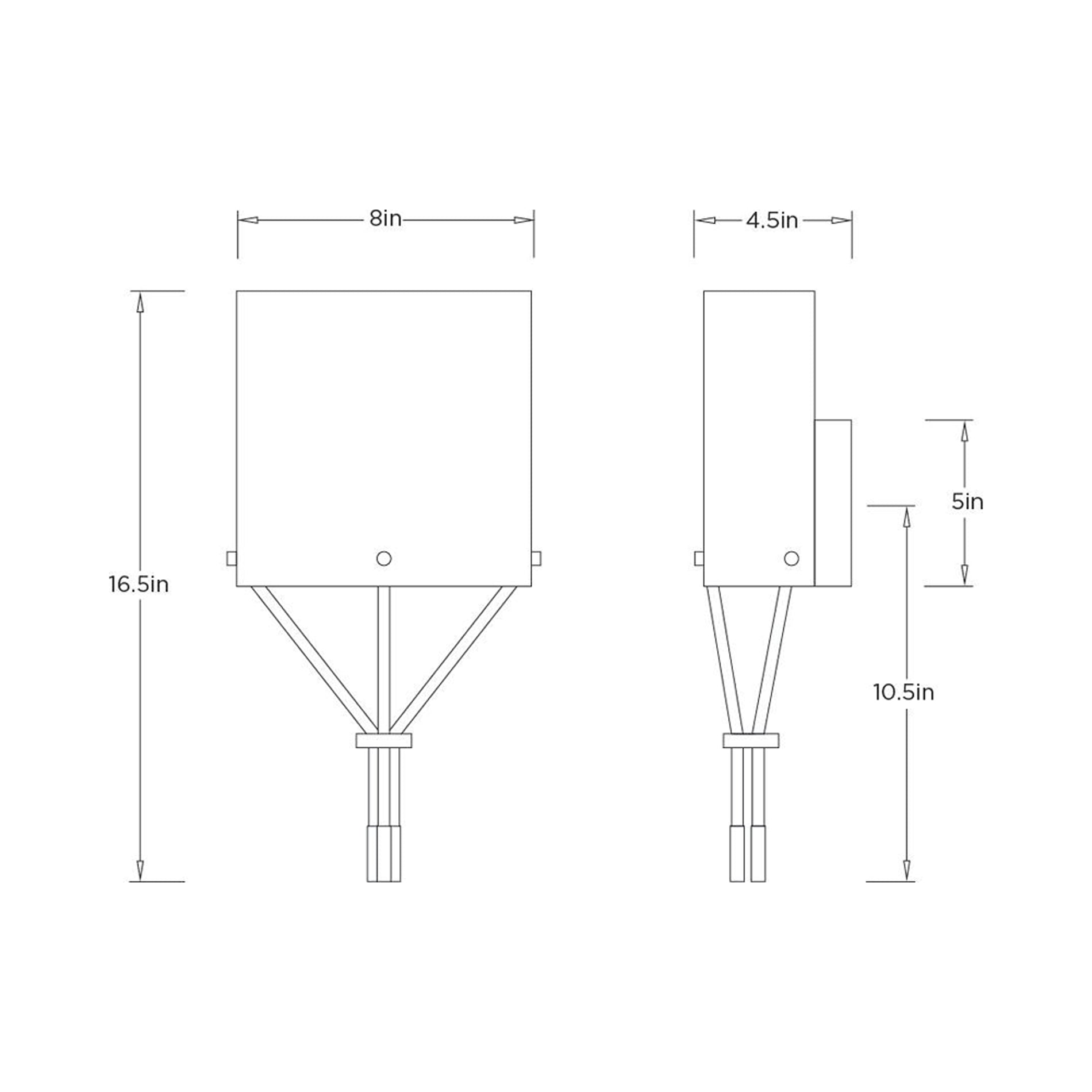 Lucien Wall Light - line drawing.