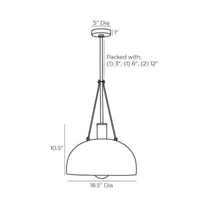 Madea Pendant Light - line drawing.