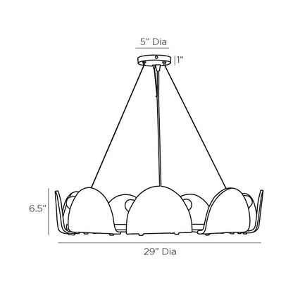 Mendez Chandelier - line drawing.