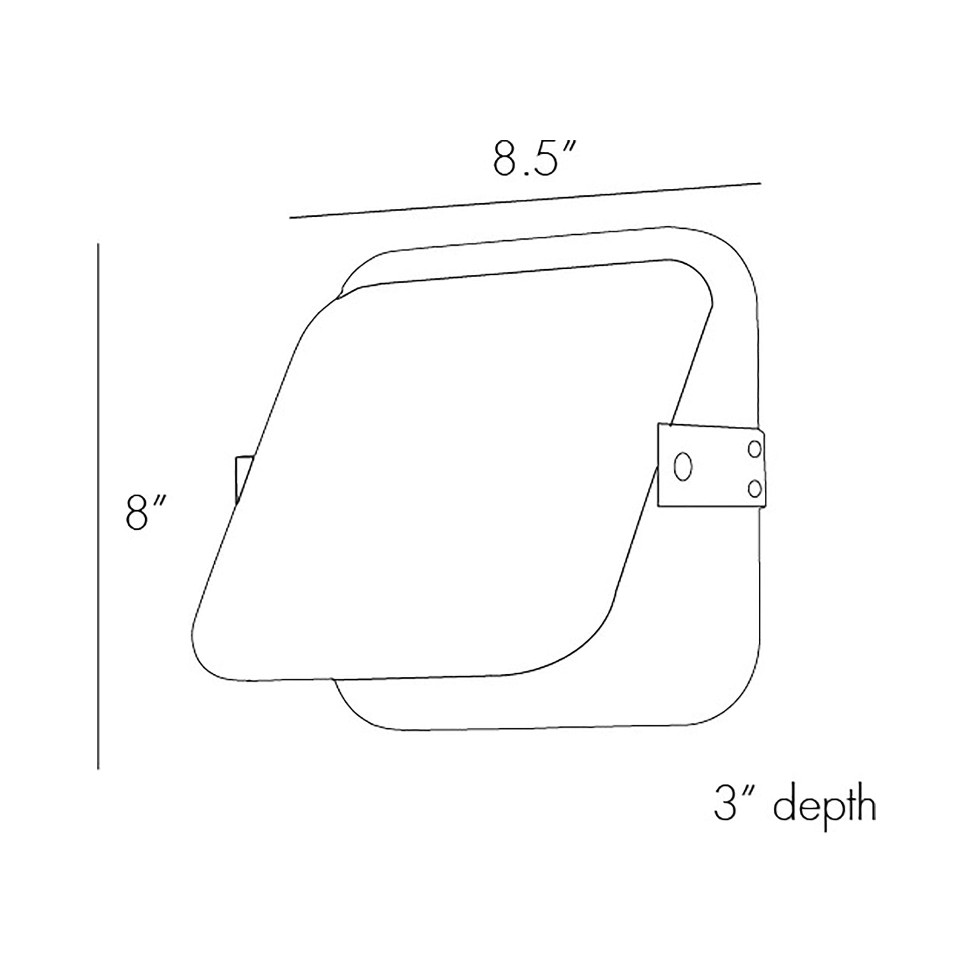 Mercury Wall Light - line drawing.