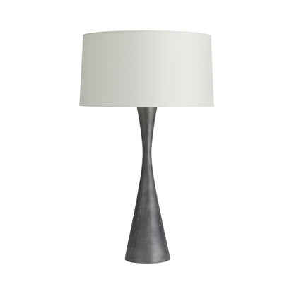 Narsi Table Lamp in Antiqued Aluminum.