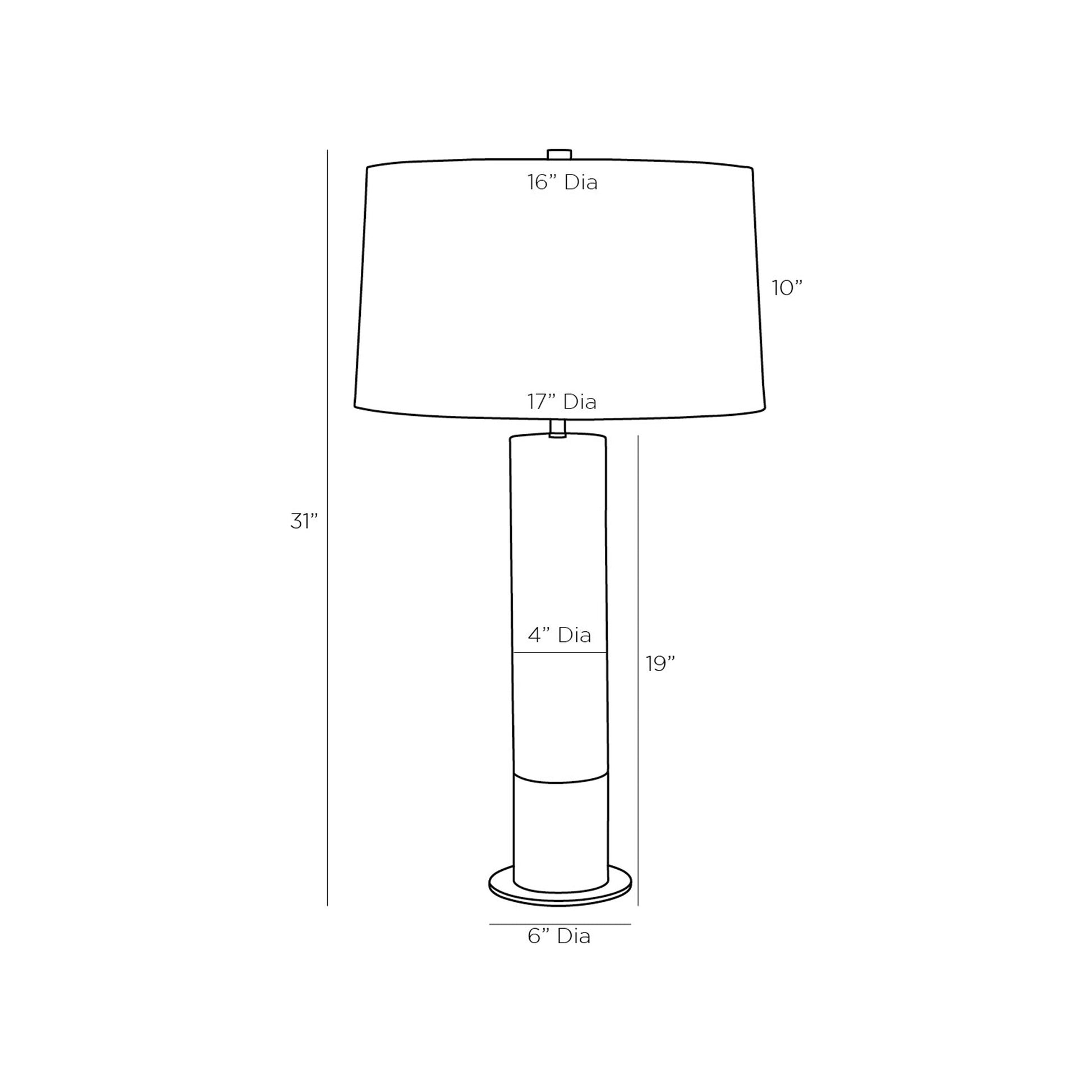 Nashik Table Lamp - line drawing.