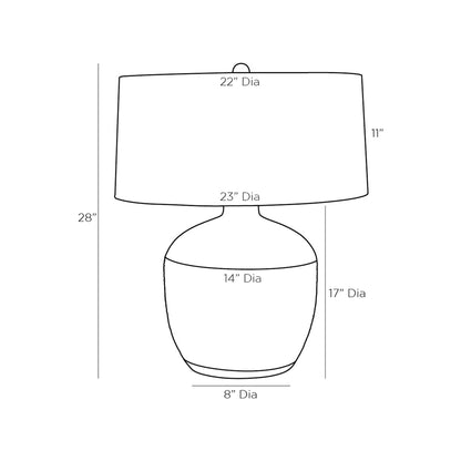 Navi Table Lamp - line drawing.
