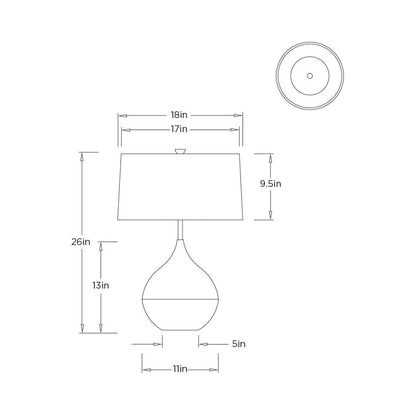 Nelson Table Lamp - line drawing.