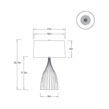 Nyla Table Lamp - line drawing.