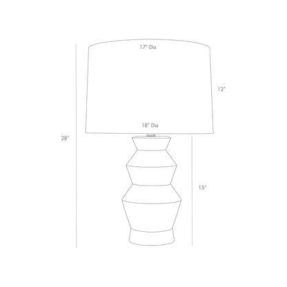 Ogden Table Lamp - line drawing.