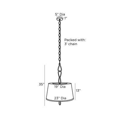 Parkman Pendant Light - line drawing.